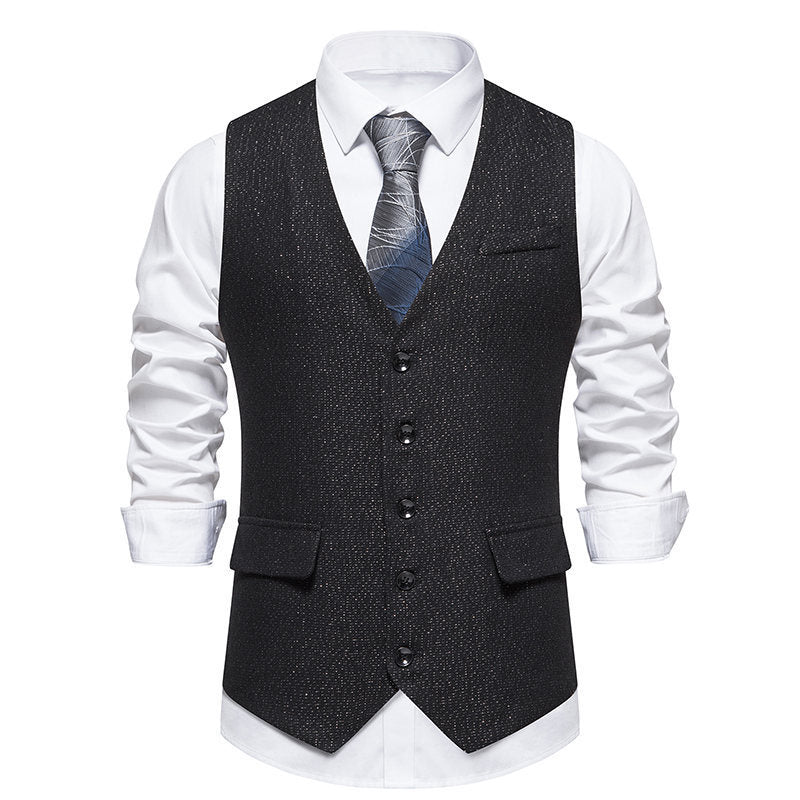 Retro Single-breasted Men's Suit Vest